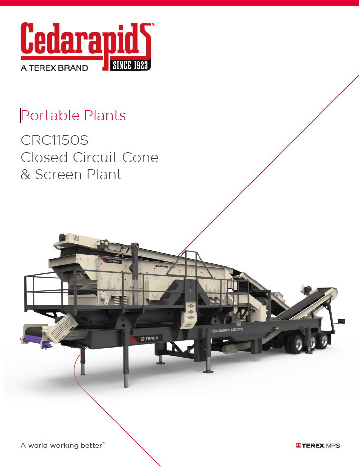 Cedarapids CRC1150S Portable Cone and Screen