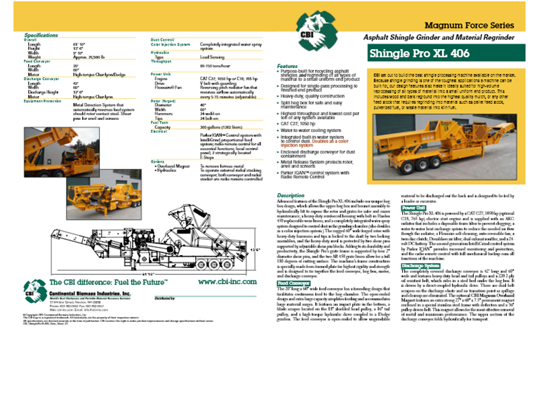 CBI Mulch Pro Secondary Grinder Brochure