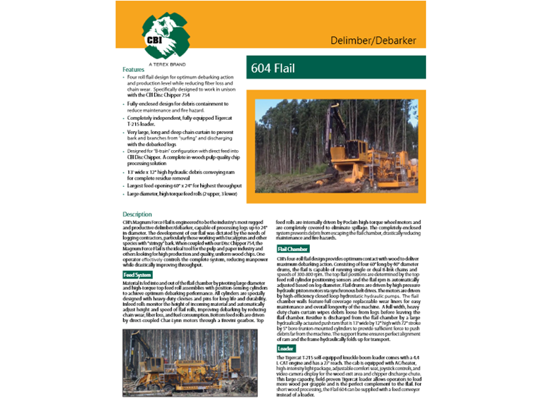 604 Flail Debarker Brochure