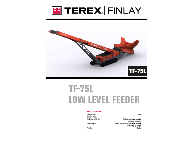 Terex Finlay TF-75L low level feeder