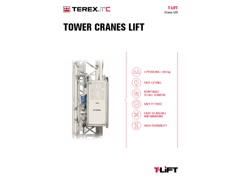 T-Lift Tower Cranes Lift Flyer