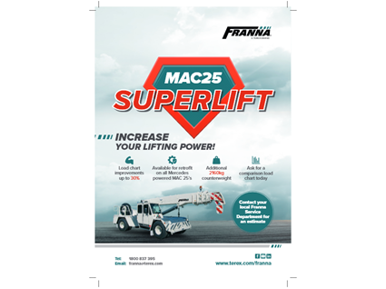 MAC25-5 Mobile Articulated Crane | Franna - A Terex Brand