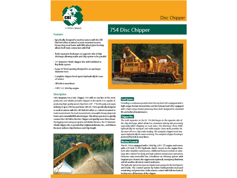 754 Industrial Wood Chipper Brochure
