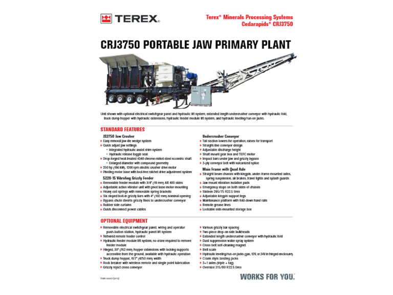 CRJ3750 Product Specification