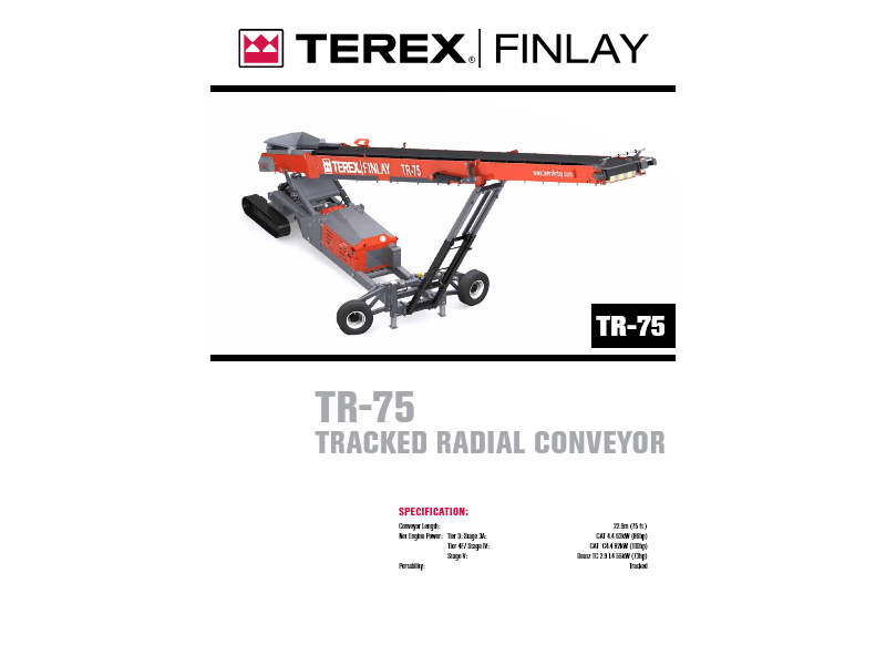Terex Finlay TR-75 radial conveyor