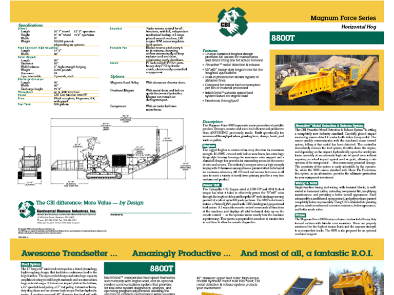 CBI 8800 Horizontal Grinder