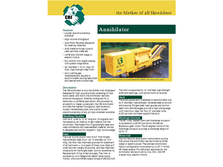 Annihilator Brochure