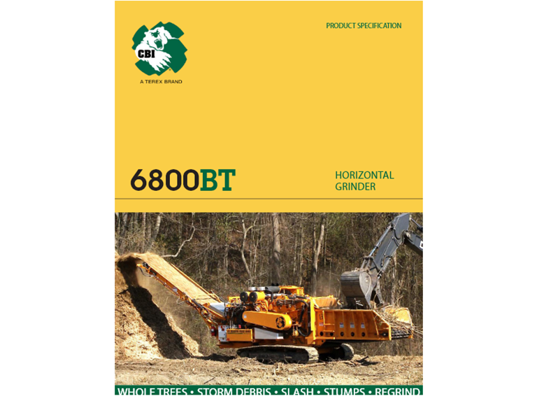 6800BT Horizontal Grinder Brochure