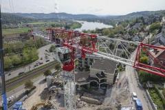 Terex CTT 162-8 during erection in Waldshut