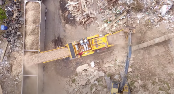 CBI Horizontal Grinder Processing wood waste