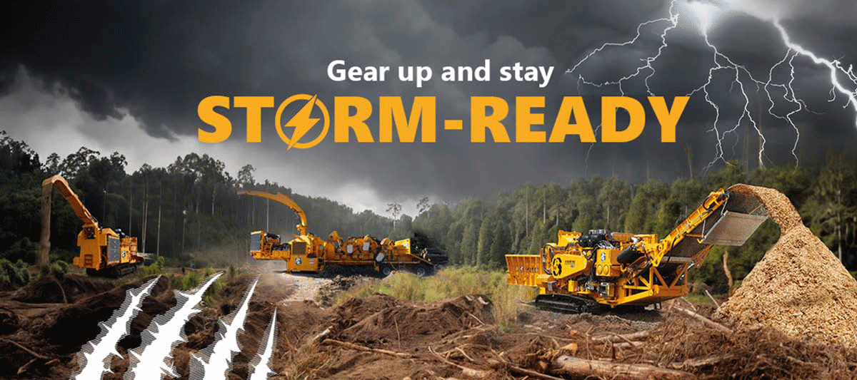 Storm Debris Clearing Equipment Wood Waste Grinding CBI