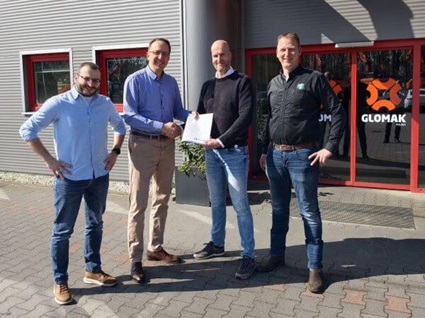 Representatives from Glomak Polska and CBI at the Glomak Polska headquarters in Złotkowo, near Poznań, Poland.