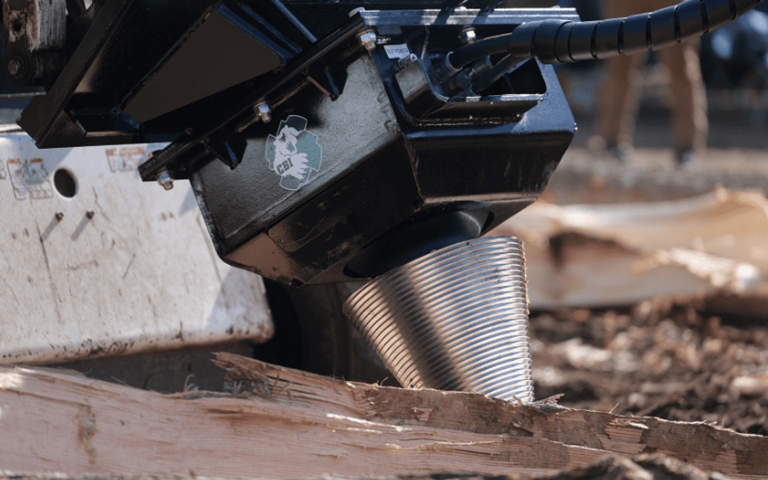 cbi log screw excavator attachment