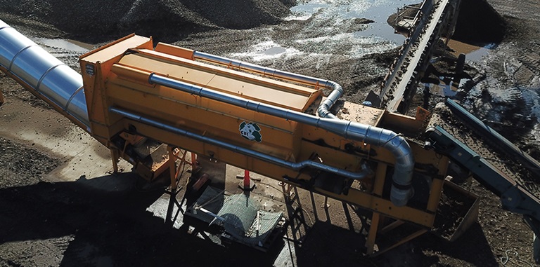 AirMax Material Density Separator separating wood and stone