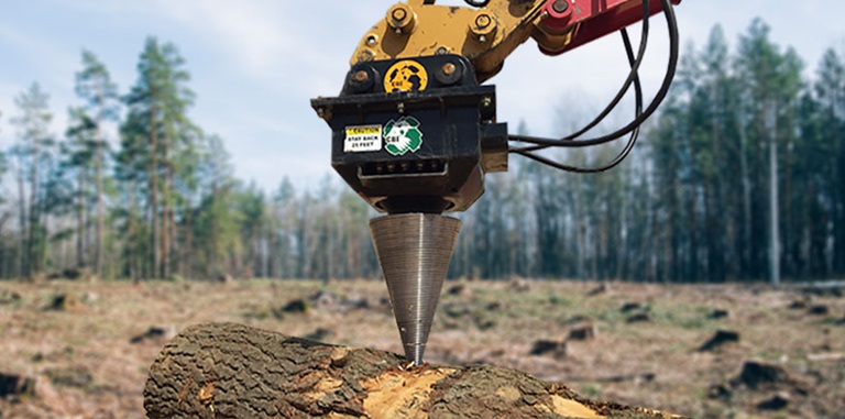 Log And Stump Screw Splitter