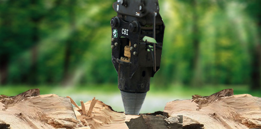 CBI Log And Stump Screw Splitter Attachment