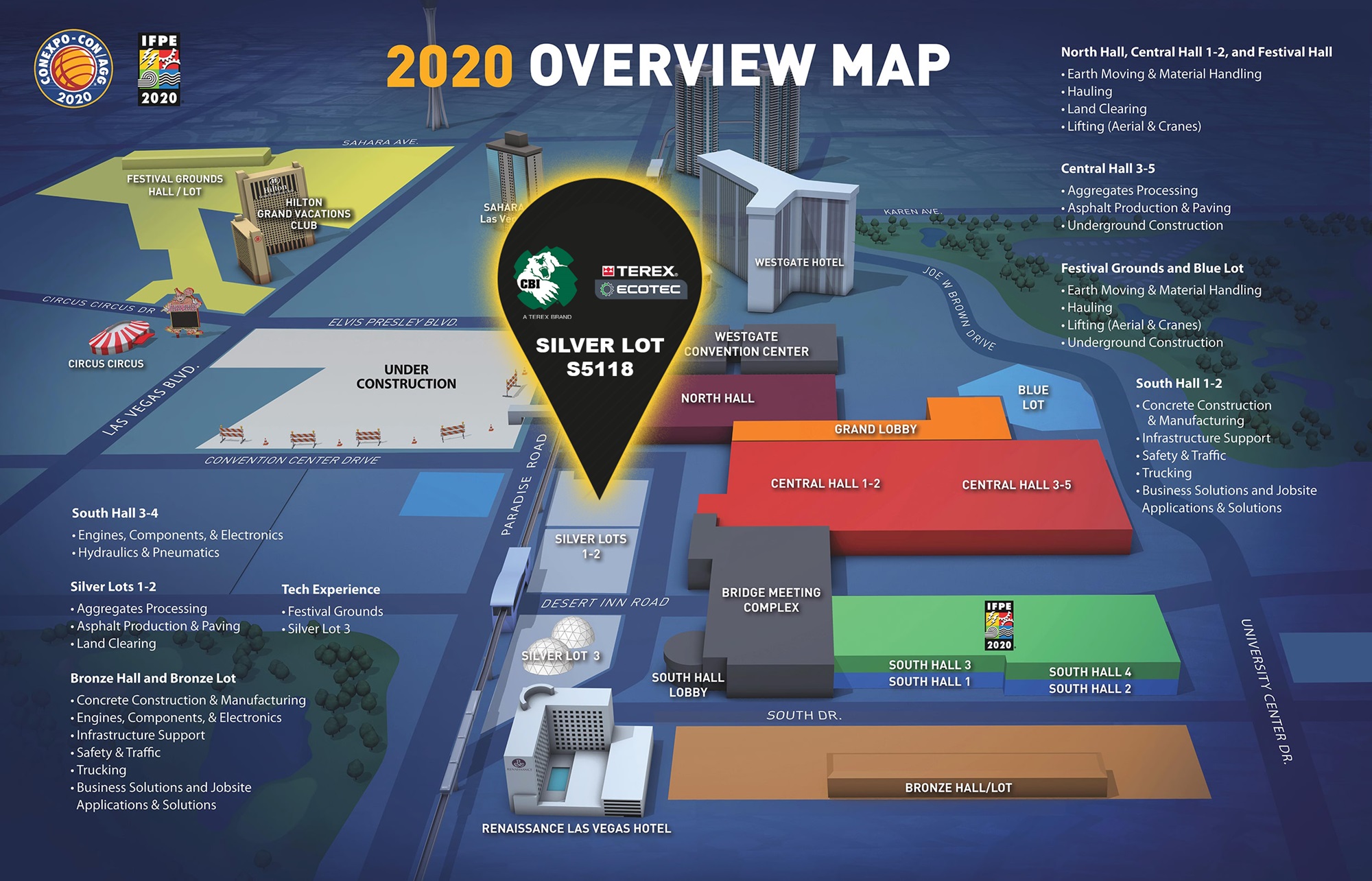 Conexpo Map Conexpo map to grinder and trommel