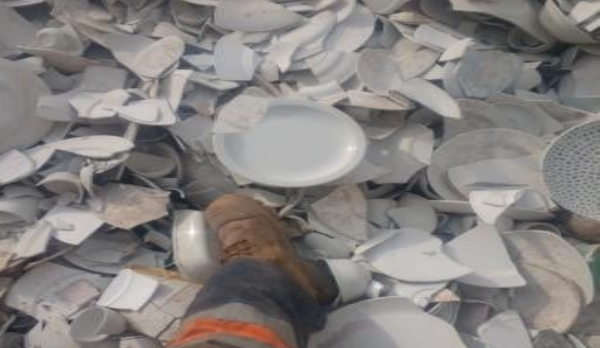 Pottery Before Being Crushed