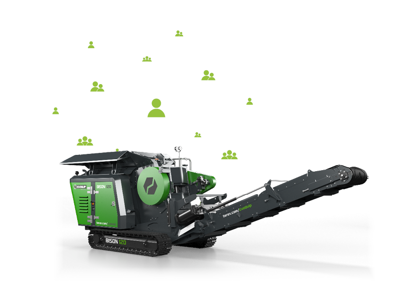 Bison Jaw Crusher With Network Graphic