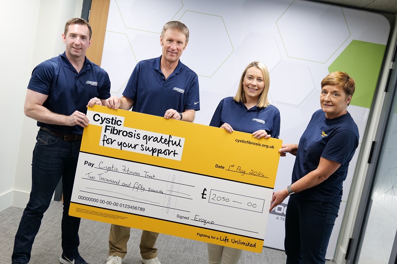 EvoQuip Cystic Fibrosis Cheque Presentation 