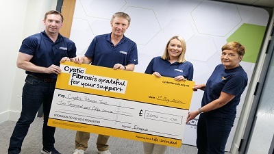 EvoQuip Cystic Fibrosis Cheque Presentation