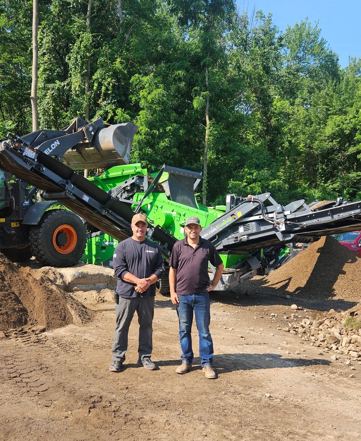 Mike, Granite Brook pictured with Sean Clifford, Powerscreen New England Mike, Granite Brook pictured with Sean Clifford, Powerscreen New England
