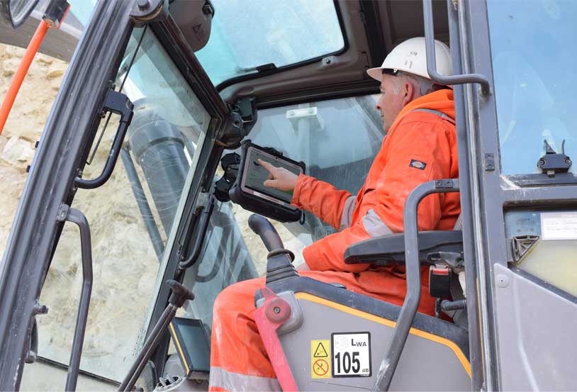 OMNI being used in machine cab