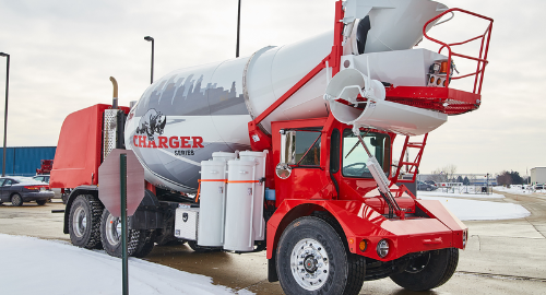 front discharge concrete mixer