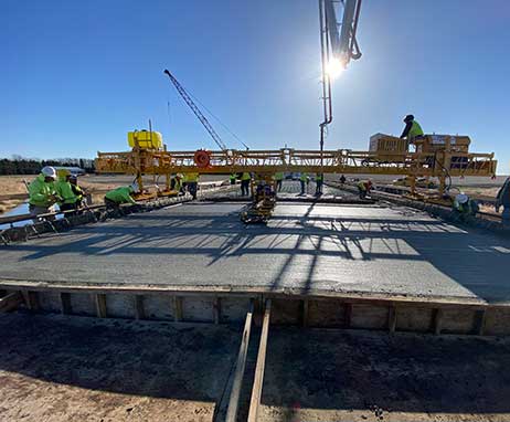 Bridge Paver Pouring Concrete