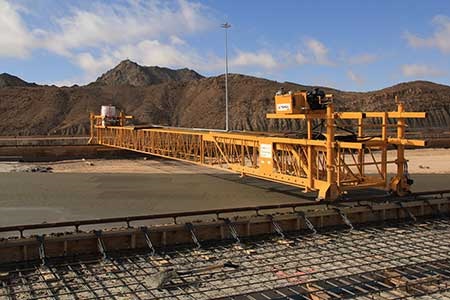 Work Bridge Spanning Concrete Pad