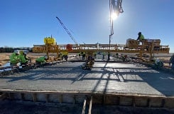 Concrete Paver Pouring Bridge