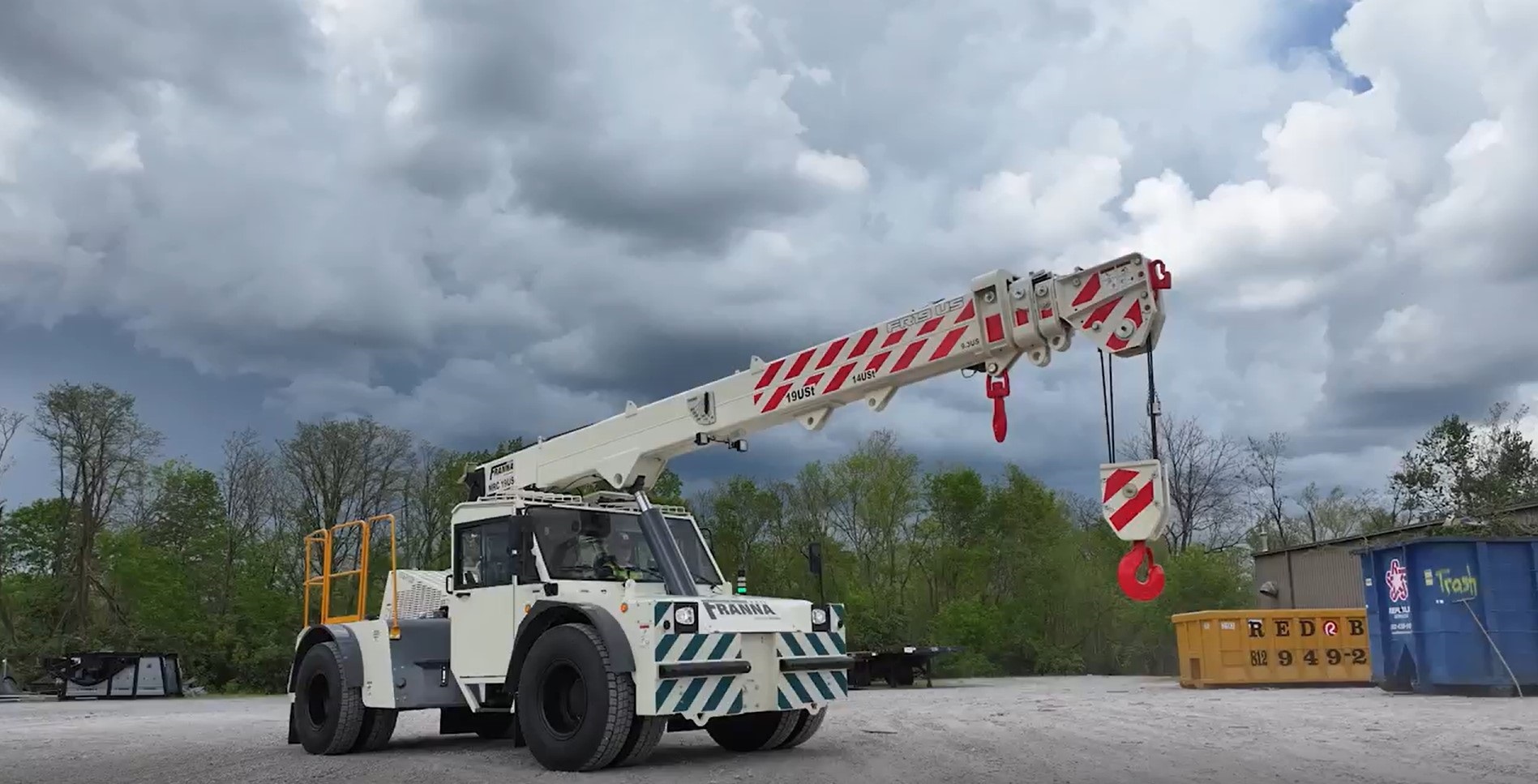 Franna Pick And Carry Crane In Yard