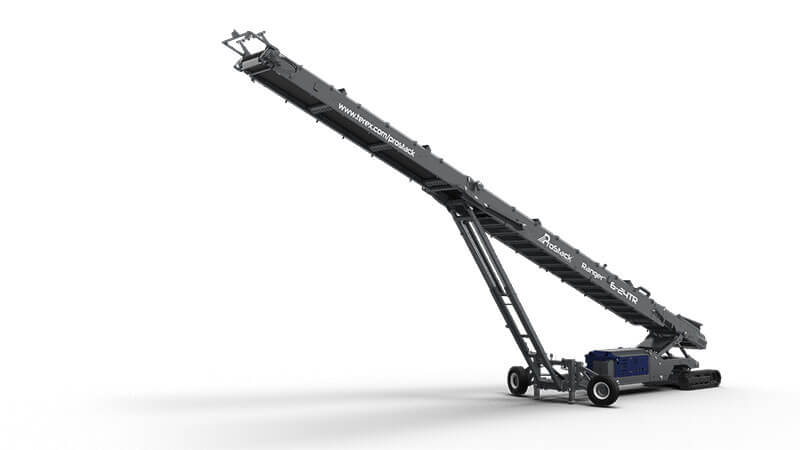 ProStack Ranger 6-24TR Tracked Radial Stockpiling Conveyor from the Right Hand Side