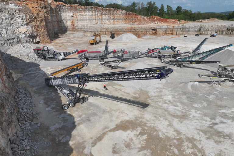 High View Of Crushing And Screening Plant