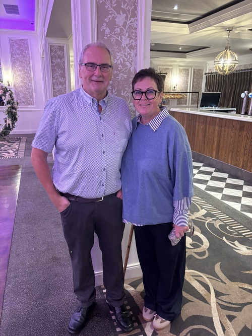 David Lyons with his wife, Judith, at his Finlay retirement party (1)