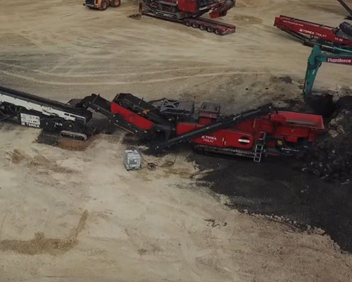 Terex Finlay I-120RS impact crusher &amp; TR-75 radial conveyor