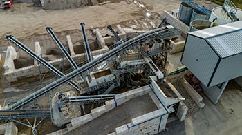 Log Washer and Impact Crusher on Recycling Plant