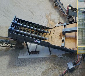 Twin Sand Screw Working From Above