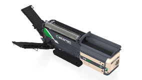 tracked mobile rotary drum screen equipment