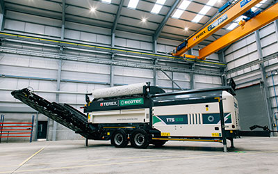 Compact & Efficient Screening with New TTS 518 Trommel | Terex Ecotec