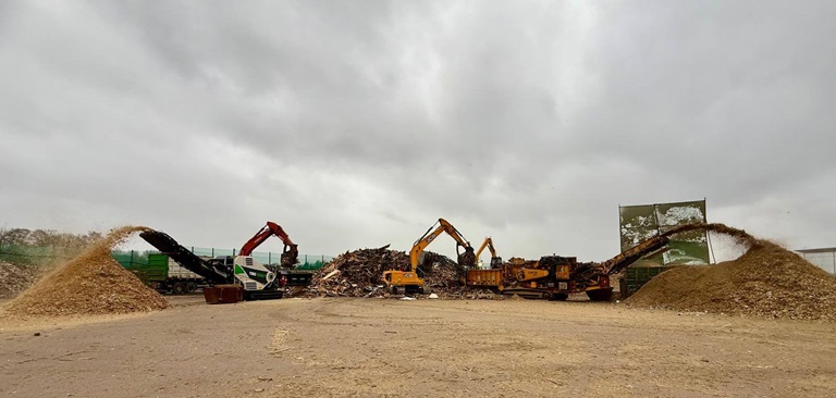Scrap Wood Being Processed By Ecotec and CBI Machines