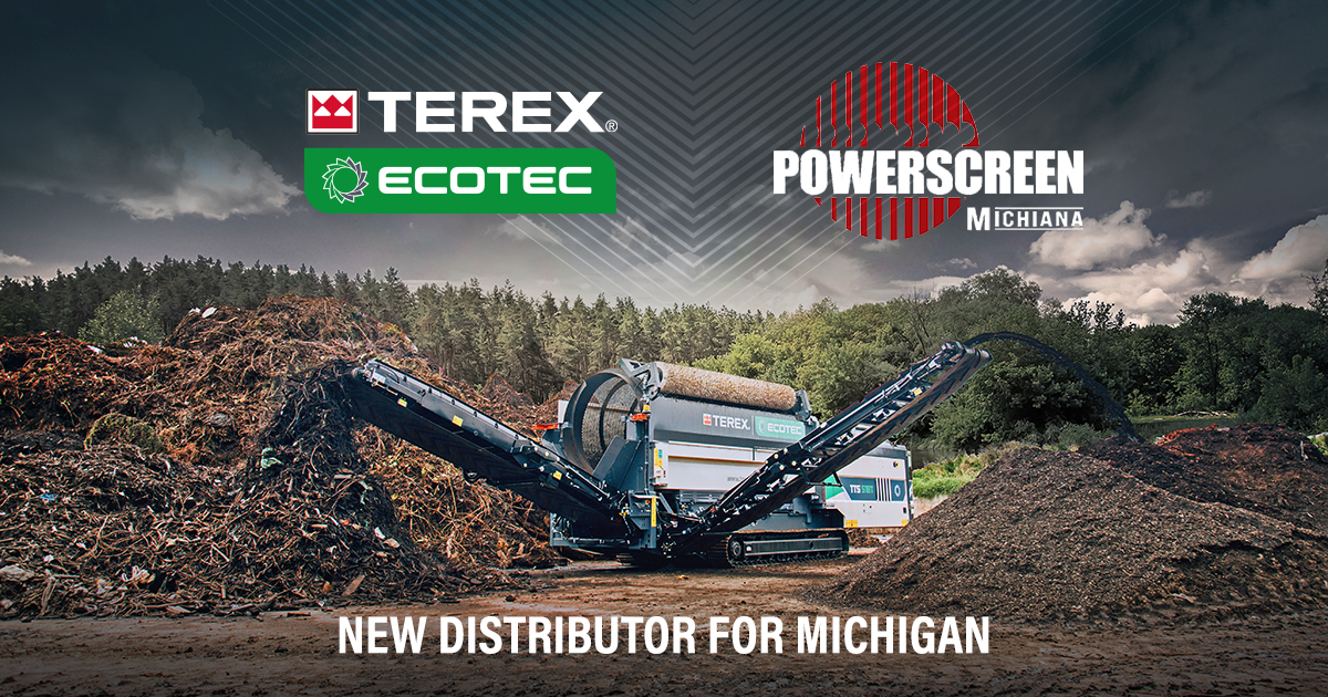 Powerscreen Michiana is now the Terex Ecotec dealer for Michigan