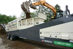 Ecotec's Phoenix 1600 Trommel Screener Processing Soil