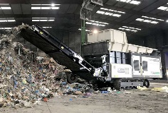 A working image of Ecotec's TDS 820 Slow Speed Shredder