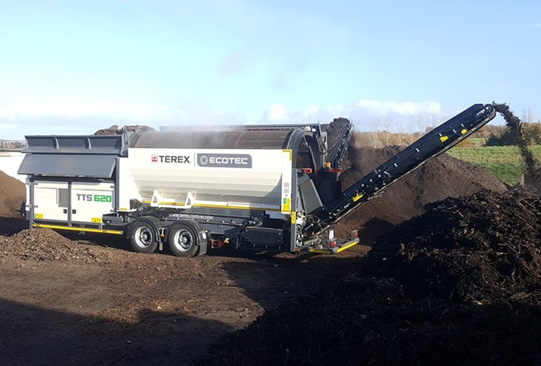 Ecotec's TTS 620 Mobile Trommel Creating Soil