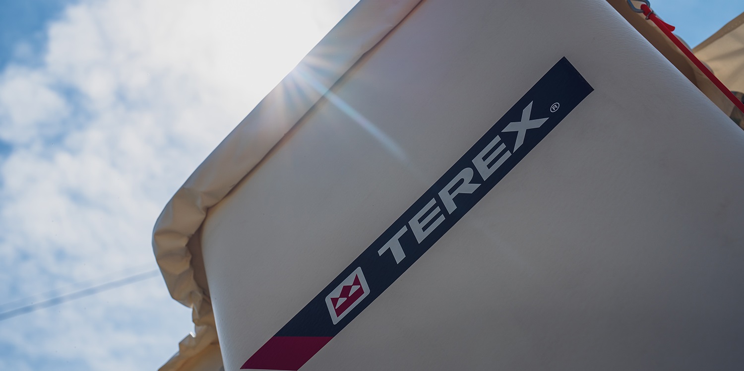 Terex logo on bucket truck