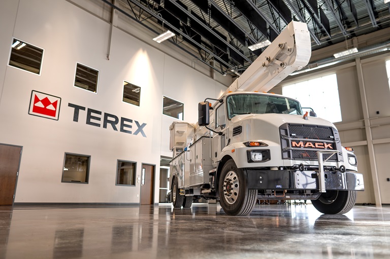 Terex Mack all-electric bucket truck