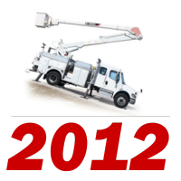 2012 first to introduce Terex tru-level tilting bucket truck pedestal