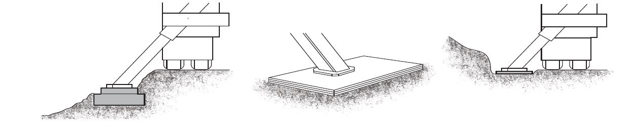 Drawing of various outrigger set ups