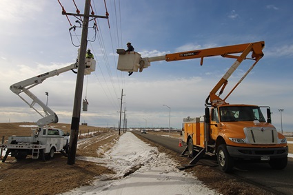 Terex Utilities Boom Trucks at Work